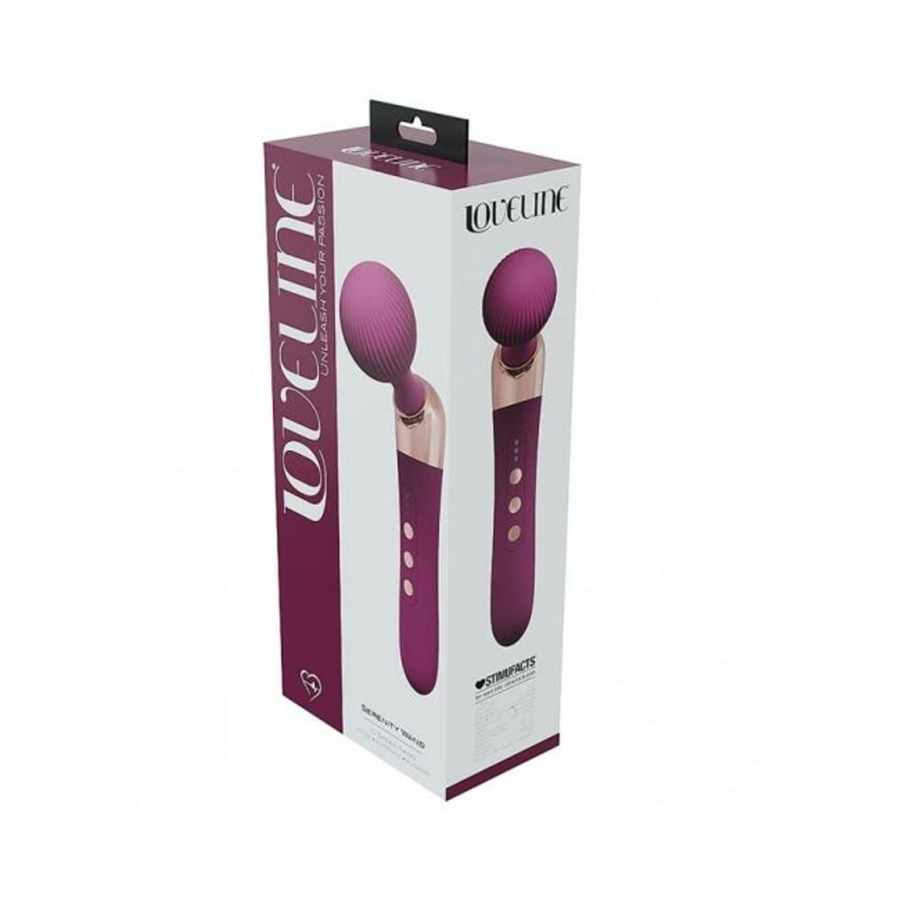 Loveline Serenity Wand Silicone Rechargeable Splashproof Burgundy
