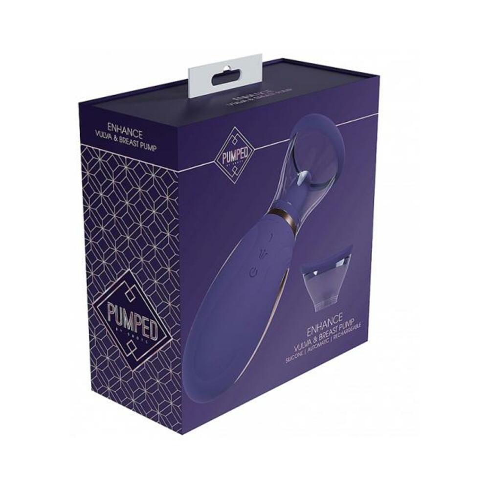 Pumped Enhance Automatic Rechargeable Vulva & Breast Pump Purple