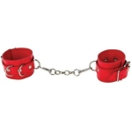 Ouch Leather Cuffs Red
