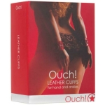 Ouch Leather Cuffs Red - Image 3