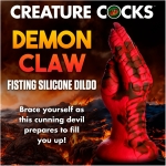 Demon Claw Fisting Silicone Dildo - Red - Image 2