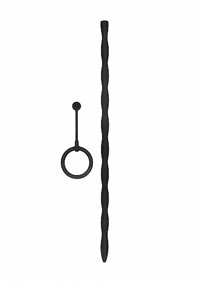 Silicone Plug & Cock Ring Set - Urethral Sounding - Black