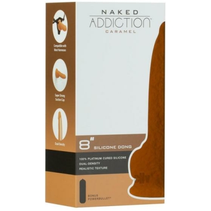 Naked Addiction Silicone Dong 8 Caramel