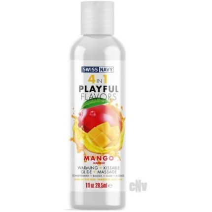 Swiss Navy 4 In 1 Playful Flavors Mango 1 Oz