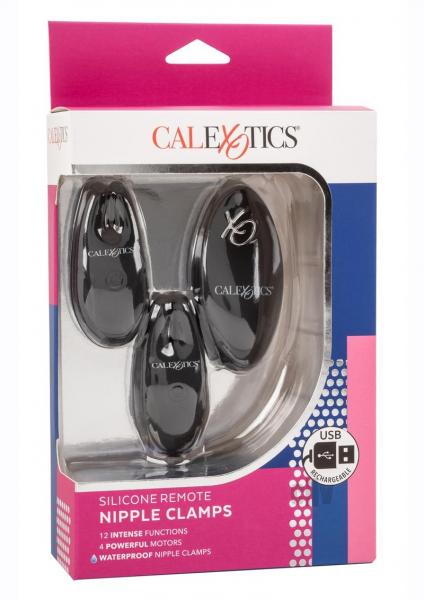 Silicone Nipple Clamps W/remote - Black