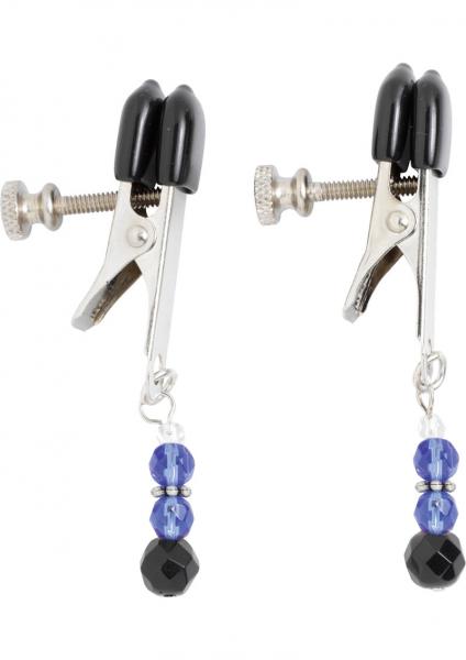 Blue Beaded Clamps With Broad Tip Nipple Clamps Blue
