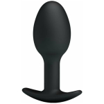Pretty Love 3.34 inches Silicone Anal Plug with Ball Black