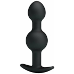 Pretty Love 4.05 inches Silicone Anal Plug with Ball Black