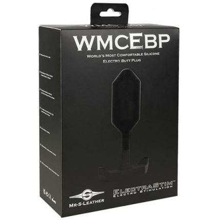 Electrastim X Mr. S Leather - World's Most Comfortable Silicone Electro Butt Plug - Black