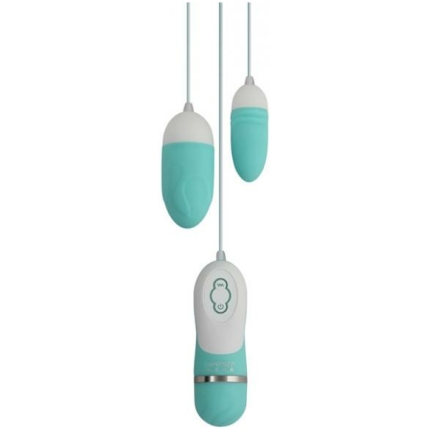 Gigaluv Dual Vibra Bullets 10 Functions Tiffany Blue