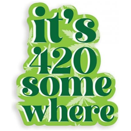 It's 420 Somewhere 420 Sticker - Pack Of 3
