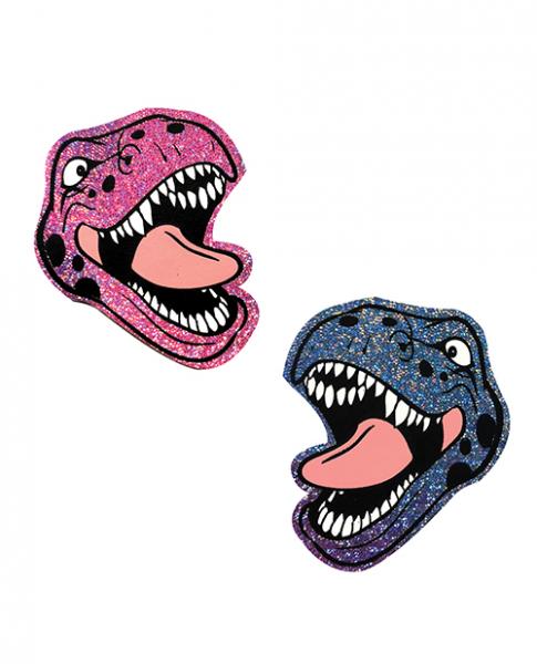 CNVELD-NN-TRREX6291f2f4c04a5 Neva Nude Black Light Dinosaur Pasties - Pink & Blue O/s - Image 1