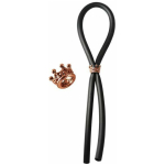 Bolo Lasso Ring Rose Gold Crown Slider Black - Image 2