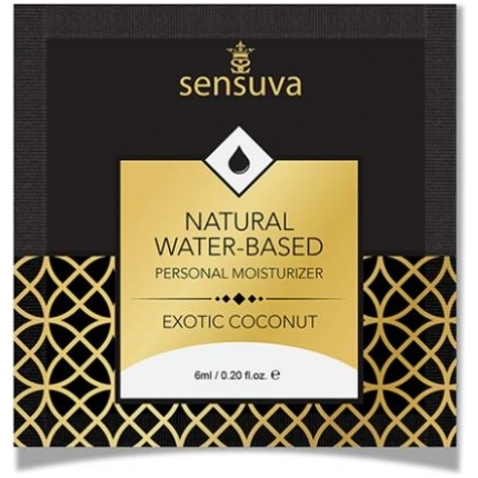 Sensuva Natural Water Based Personal Moisturizer Single Use Packet - 6 Ml Exotic Coconut
