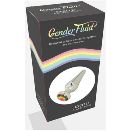 Gender Fluid Excite! Flared Plug - Silver