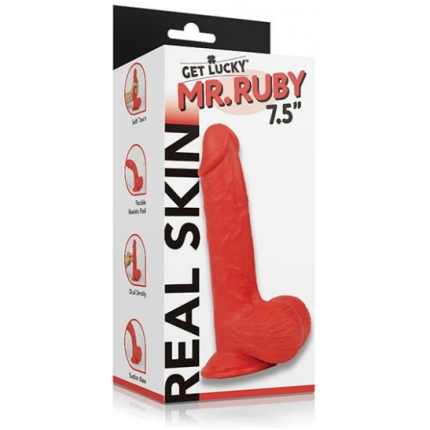 Get Lucky Mr. Ruby 7.5" Dual Layer Dong