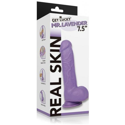 Get Lucky Mr. Lavender 7.5" Dual Layer Dong