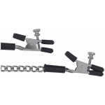 Spartacus Adjustable Nipple Clams With Curbed Chain Rubber Tipped - Image 3