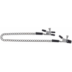 Spartacus Adjustable Nipple Clams With Curbed Chain Rubber Tipped - Image 2