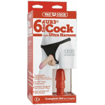 Vac-U-Lock 7" Ultraskyn Dildo with Ultra Harness - Beige - Image 2