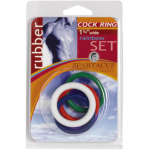 Spartacus Cock Ring Rainbow Set (4 Rubber Cock Rings) - Image 3