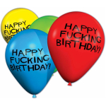 Happy Fucking Birthday 11in Balloons - 8 Per Pack