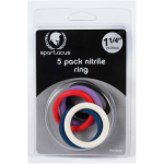 Rainbow Nitrile Cock Rings 5 Pack 1.25 inches - Image 2