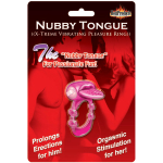 Nubbie Tongue Magenta Pink Vibrating Cock Ring - Image 2