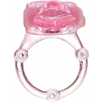 Nubbie Tongue Magenta Pink Vibrating Cock Ring