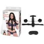 Lux Fetish Adjustable Neck & Wristraint Set Black - Image 2