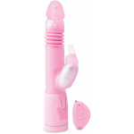 Remote Control Thrusting Rabbit Pearl Vibrator Pink