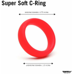 Tantus Super Soft C-Ring - Red - Image 2