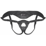 Lux Fetish Patent Leather Strap On Harness Black O/S