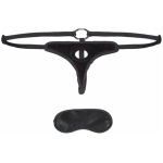 Lux Fetish Black Velvet Bikini Strap On O/S