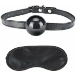Lux Fetish Silicone Ball Gag Black O/S