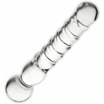 Joystick Glass Dildo Wand Anal & G-Spot Clear
