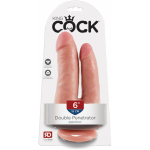 King Cock Double Penetrator Dildo Beige - Image 2