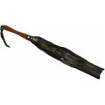 Rouge Leather Wooden Handle Flogger Black - Image 2