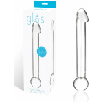 Glas 7 inches Realistic Head Glass Dildo Clear - Image 2