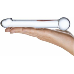 Glas 7 inches Realistic Head Glass Dildo Clear - Image 3