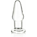 Glas 3.5 inches Glass Butt Plug Clear