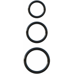 Fantasy C-Ringz Silicone 3 Ring Stamina Set Black