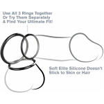 Fantasy C-Ringz Silicone 3 Ring Stamina Set Black - Image 2