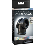 Fantasy C-Ringz Cock Pipe Ball Stretcher Black - Image 3
