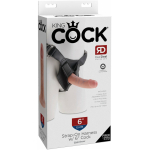 King Cock Strap On Harness with 6 inches Dildo Beige - Image 3