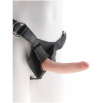 King Cock Strap On Harness 7 inches Cock Beige