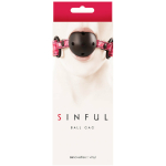 Sinful Adjustable Vinyl Ball Gag - Pink - Image 2