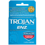 Trojan Condom Enz With Spermicidal Lubricant 3 Pack - Image 2