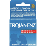 Trojan Condom Enz With Spermicidal Lubricant 3 Pack