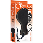 The 9's, Orange Is The New Black, Spanky Junior Paddle Faux Leather, Black With Furry Orange Lining - Image 2